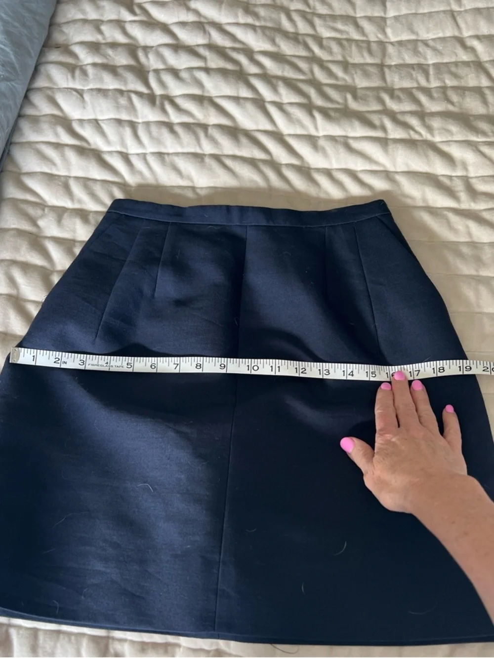 J. Crew Navy Blue Pencil Skirt with Center Back Zip size 2